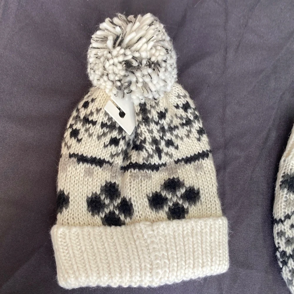 Sonoma Super cozy hat w pom & mittens retro boho vibe soft cozy yarns - Picture 12 of 16